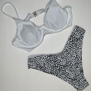 Shein White Underwire Top, Polka Dot Bikini